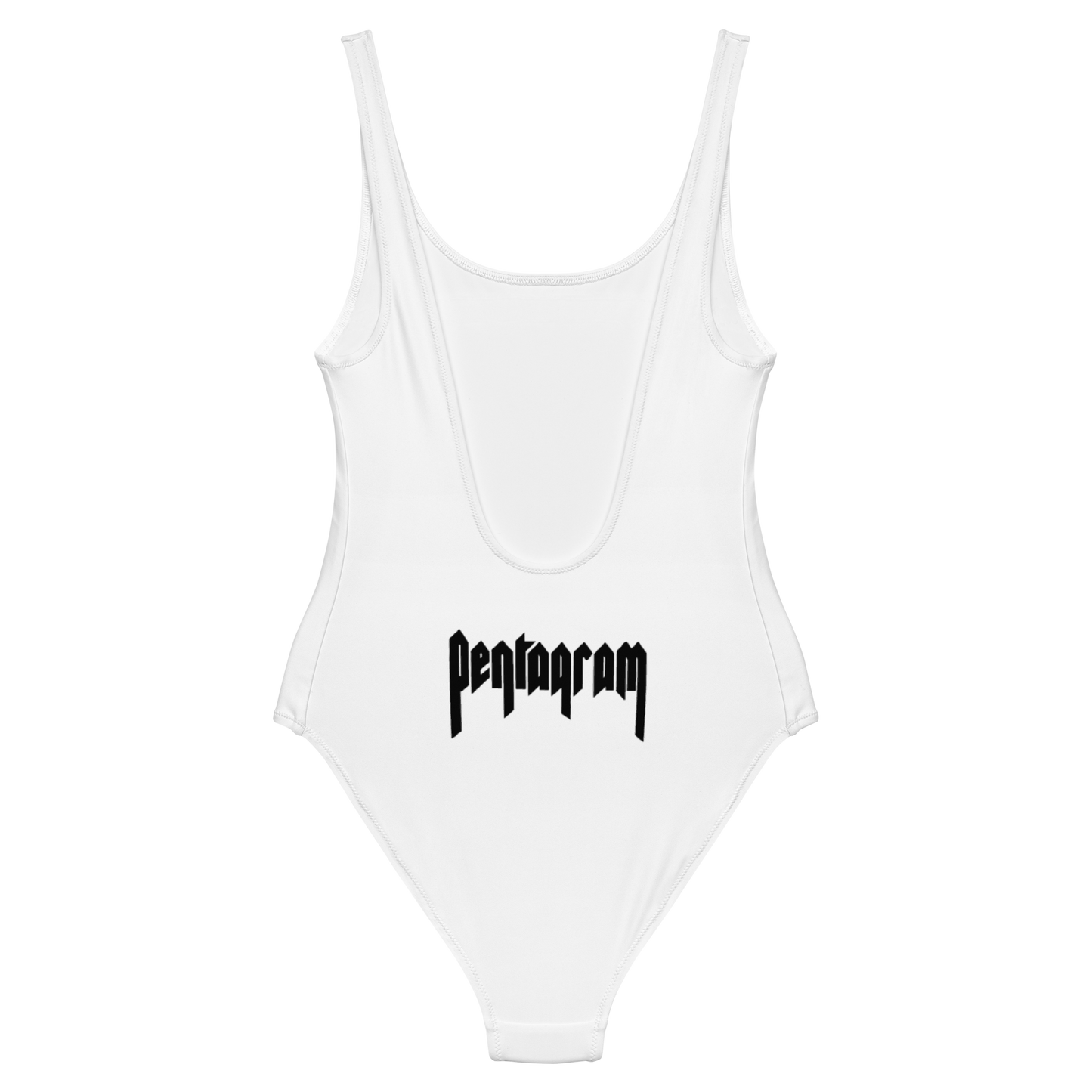 PENTAGRAM Relentless Pentacle One-Piece Swimsuit (White)
