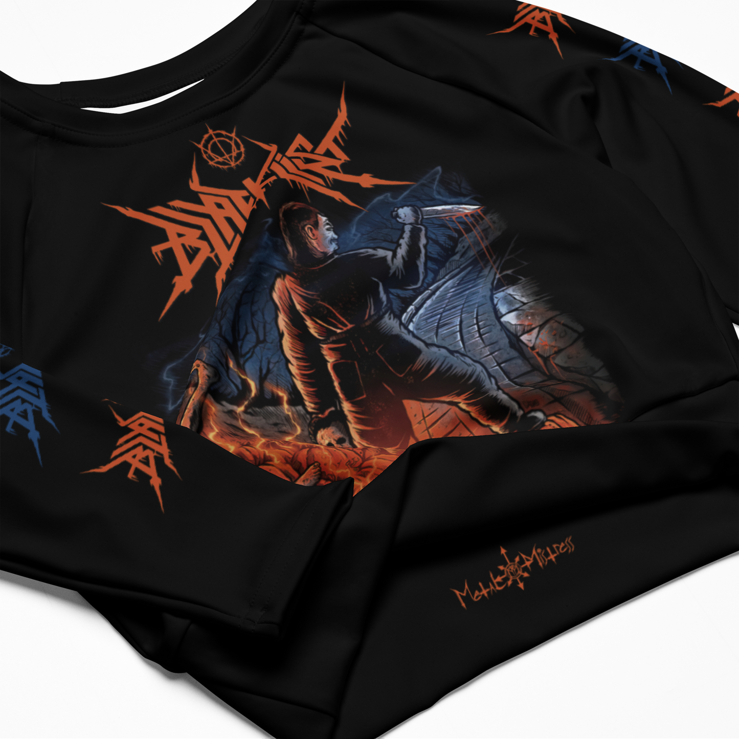 Blacklist (UK) The Shape official long sleeve crop top by Metal Mistress