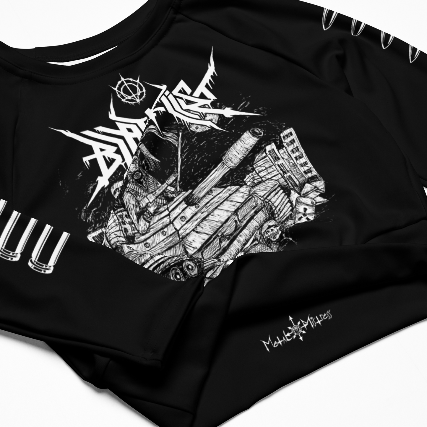 Blacklist (UK) Blood on the Sand official long sleeve crop top by Metal Mistress