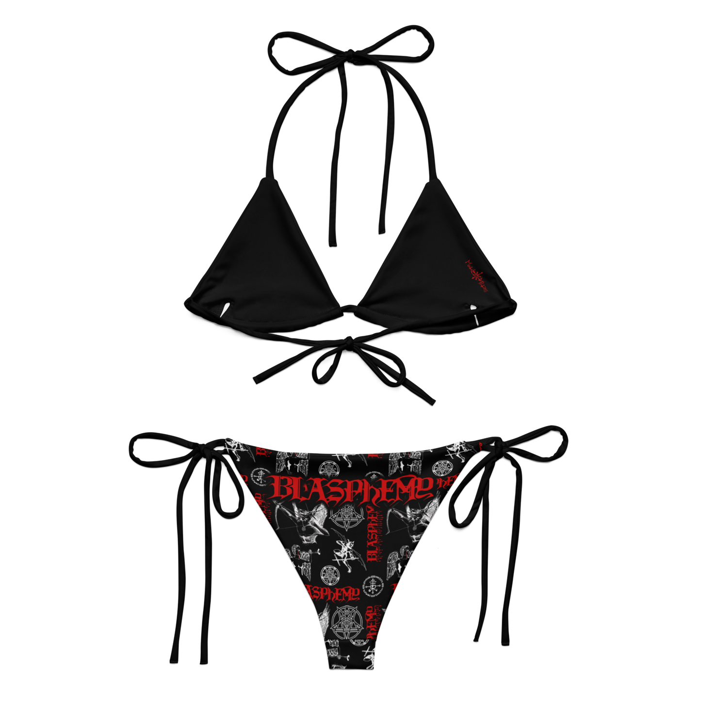 BLASPHEMY Pattern Bikini Swimsuit