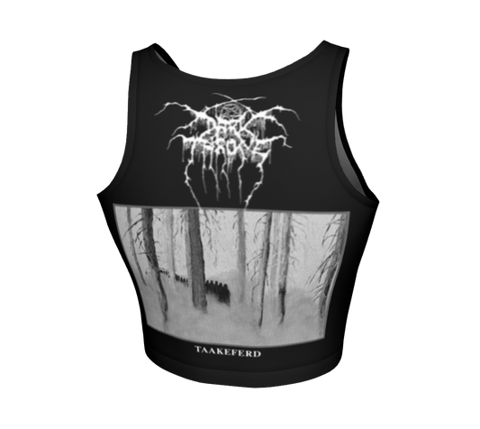 Darkthrone Under a Funeral Moon official crop top by Metal Mistress