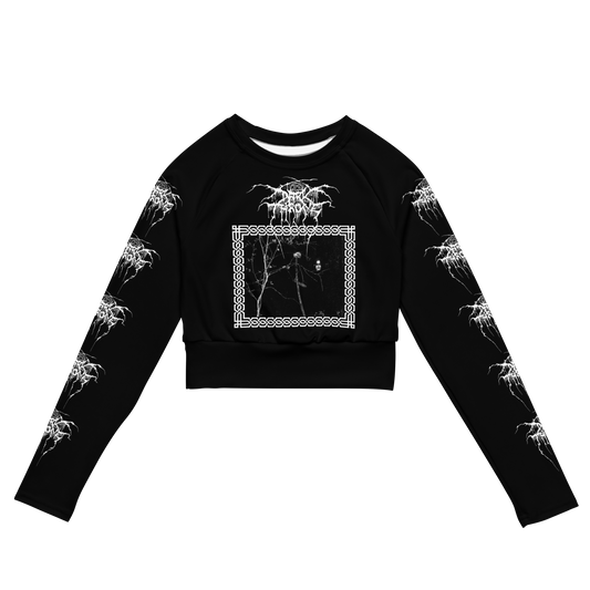 Darkthrone Under a Funeral Moon official long sleeve crop top by Metal Mistress