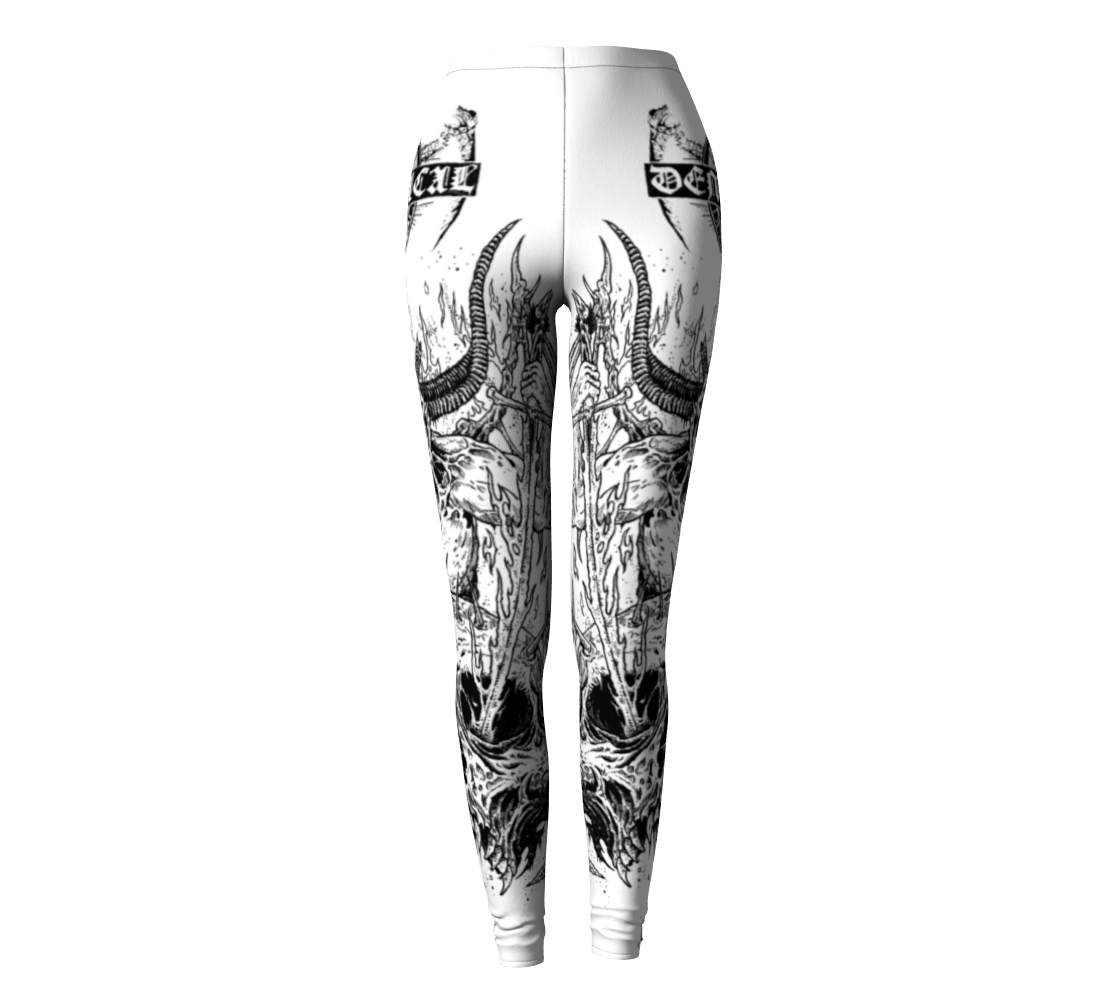 Mechanical Bones White Leggings