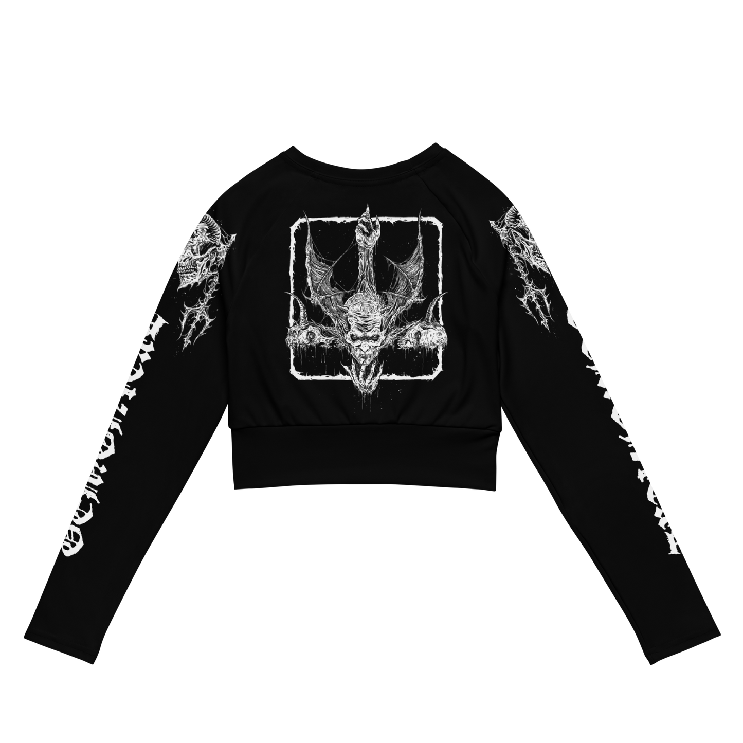 Demonical Mass Destroyer Long Sleeve Crop Top by Metal MistressDemonical Mass Destroyer Long Sleeve Crop Top by Metal Mistress