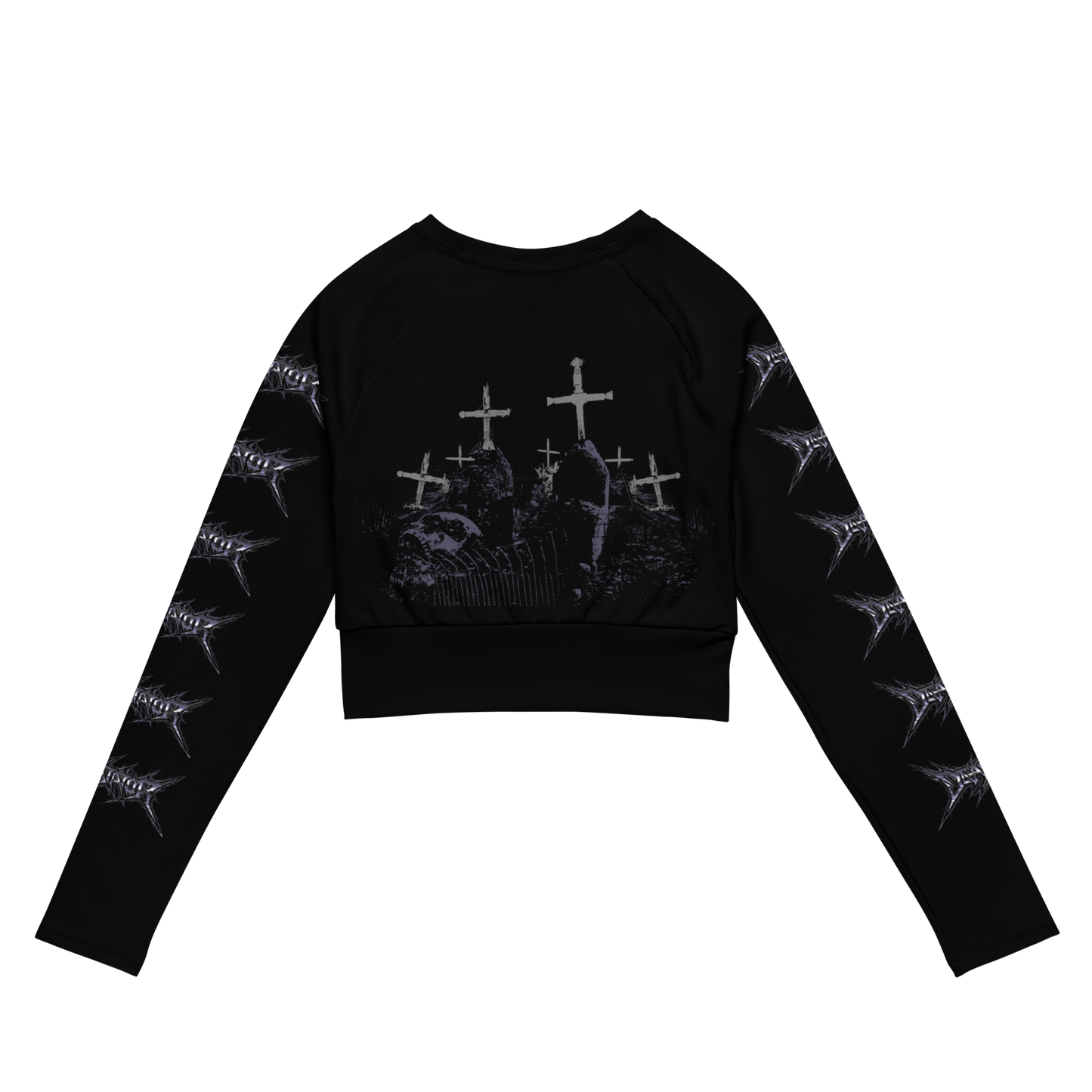 DEVASTATOR Death Forever long-sleeve crop top