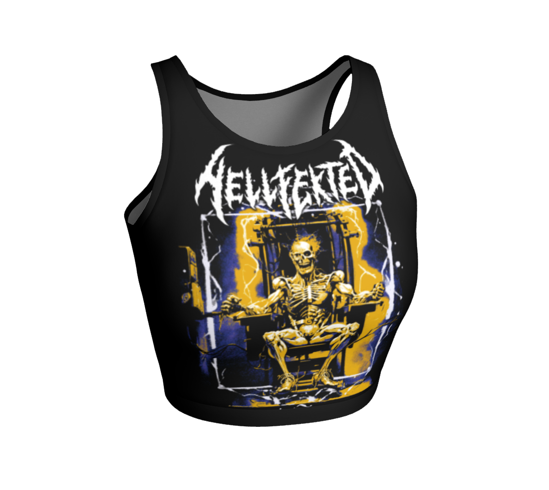 HELLFEKTED Electric Chair Fitted Crop Top Metal Mistress