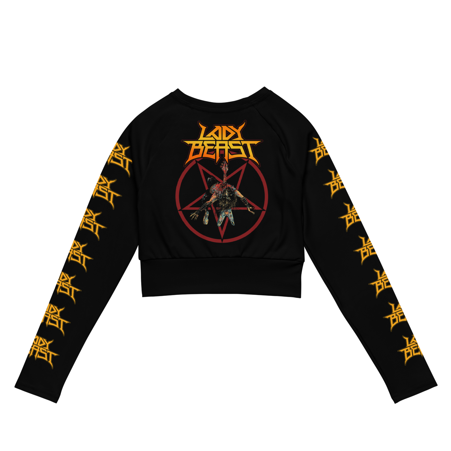 Lady Beast Halloween official long sleeve crop top by Metal Mistress