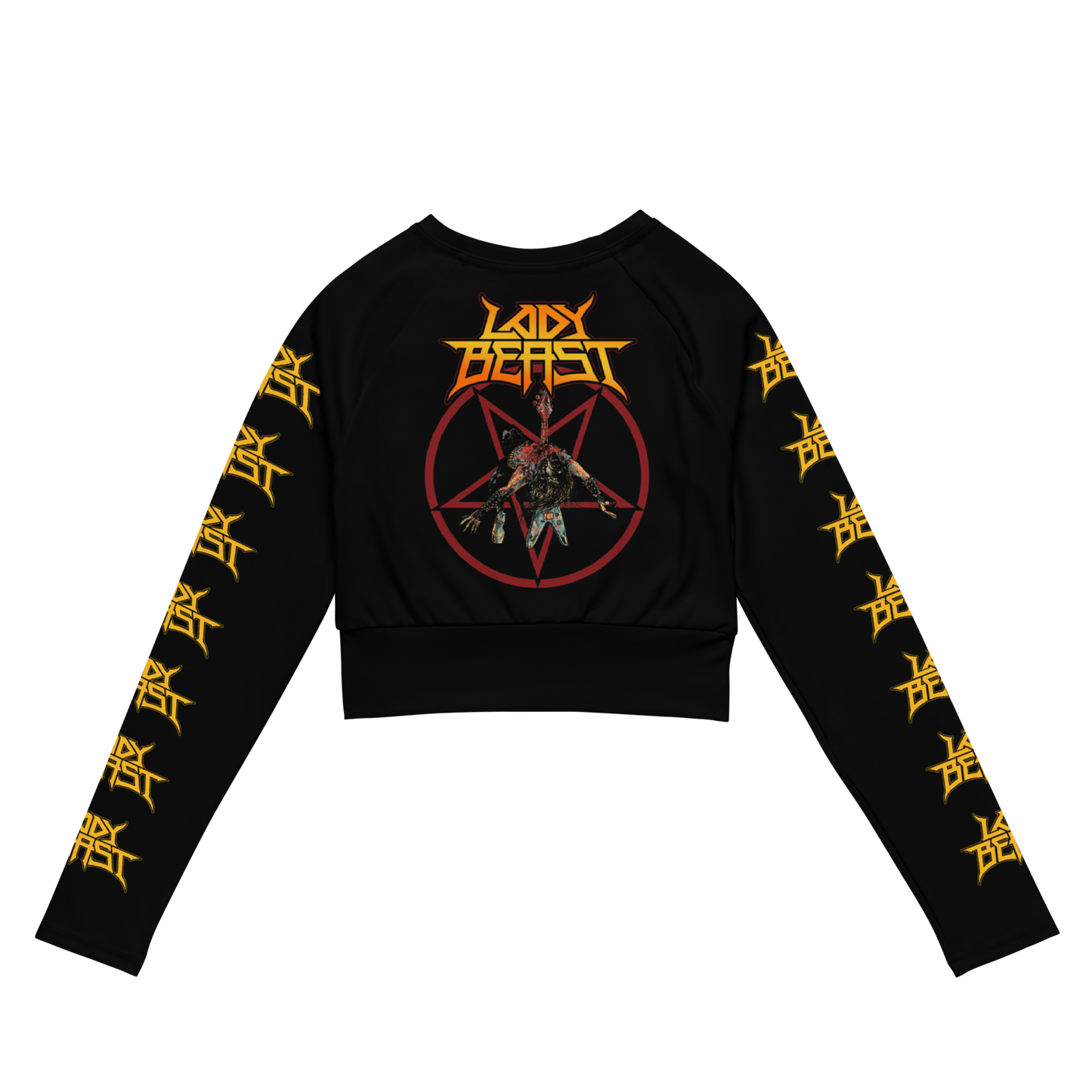 Lady Beast The Vultures Amulet official long sleeve crop top by Metal Mistress