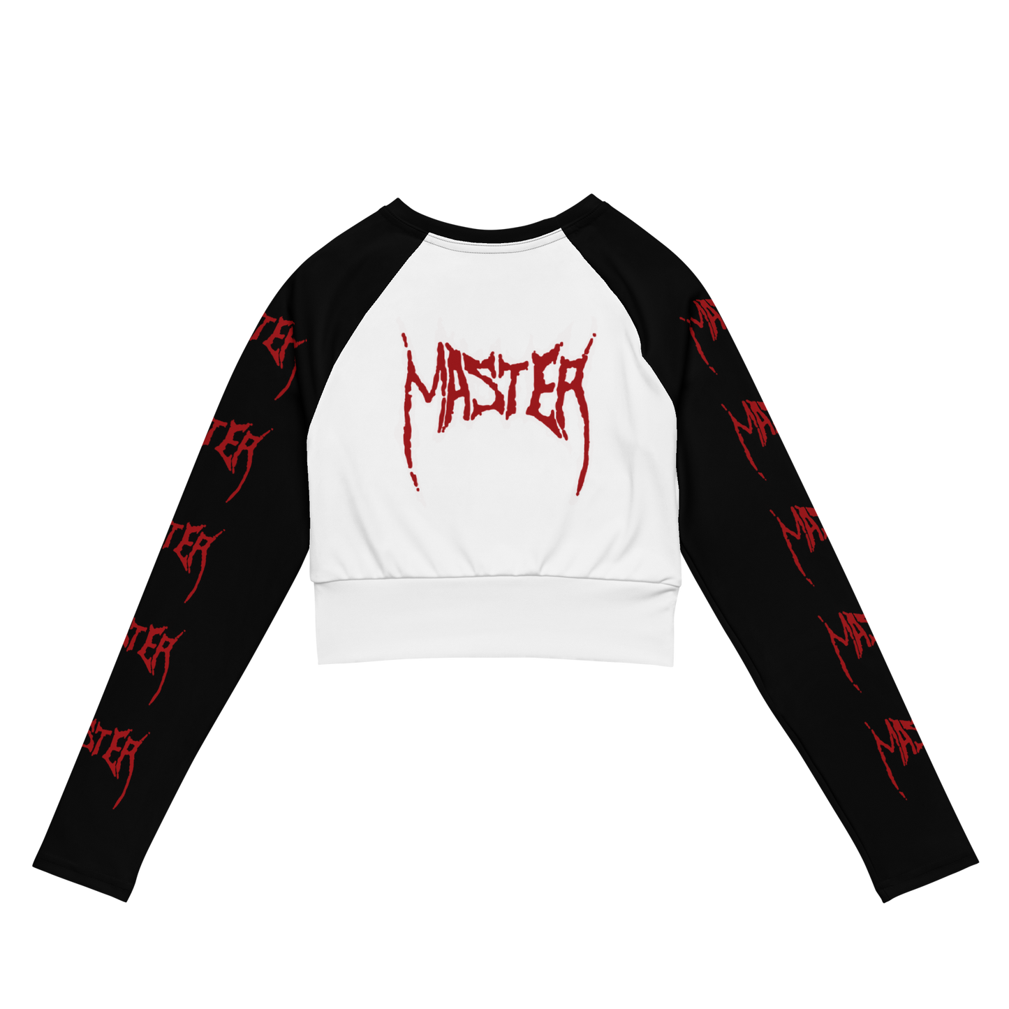 Master Official Long Sleeve Crop Top by Metal Mistress