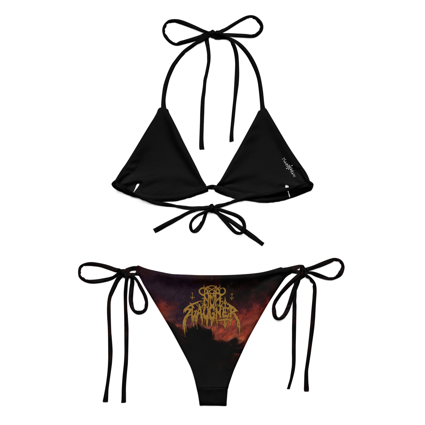 Nunslaughter Red is the Color of Ripping Death official long sleeve crop top by Metal Mistress