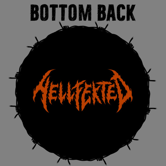 HELLFEKTED Orange Skulls Bikini Swimsuit