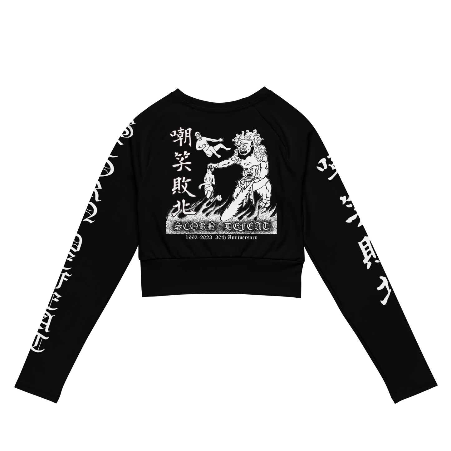 SIGH Scorn Defeat Long Sleeve Crop Top