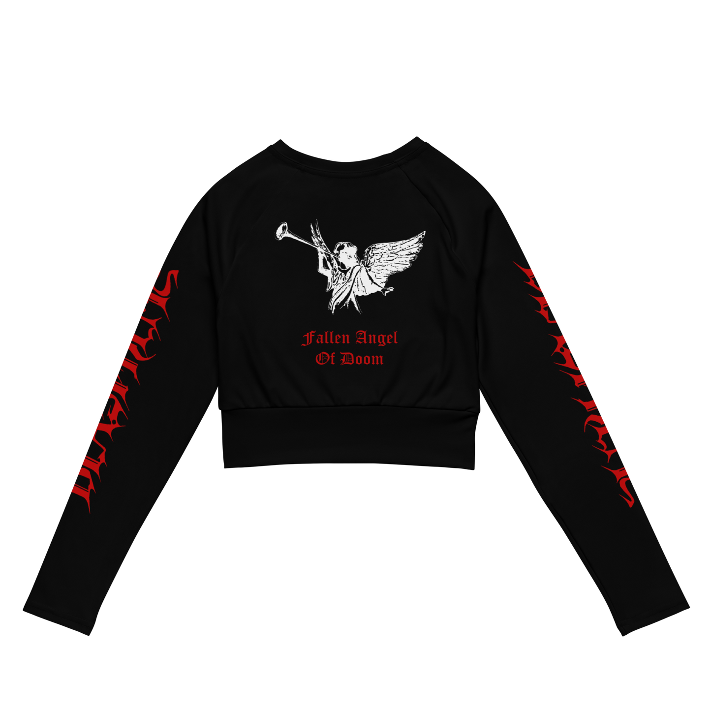 Blasphemy Fallen Angel of Doom black metal death metal long sleeve crop top