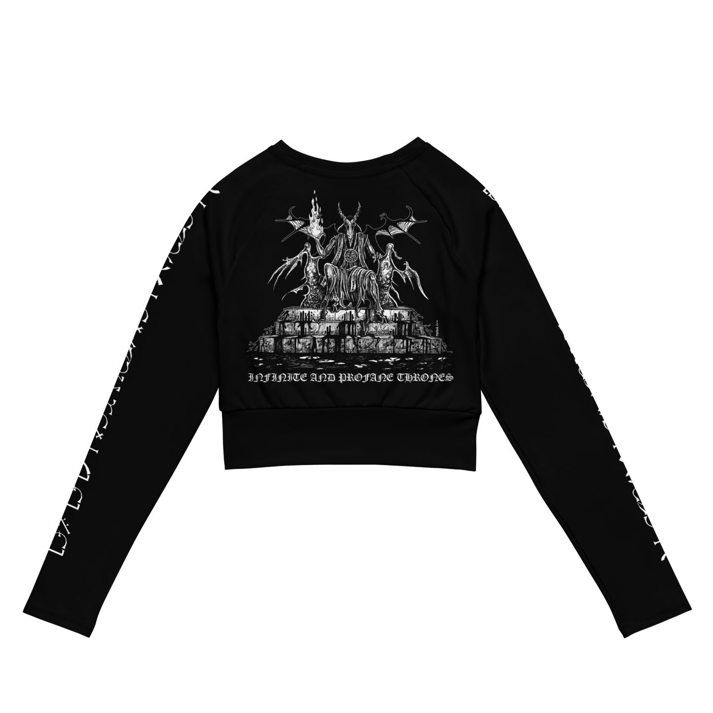 Absu Infinite and Profane Thrones official long sleeve crop top by Metal Mistress