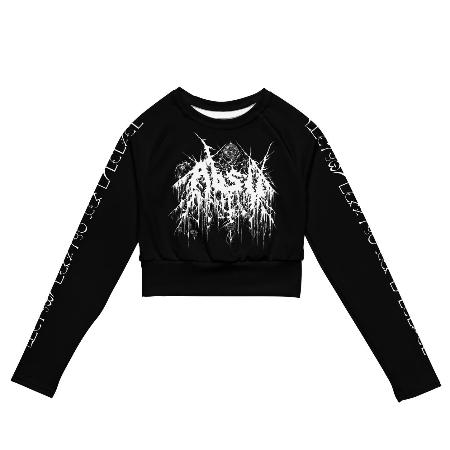 Absu Infinite and Profane Thrones official long sleeve crop top by Metal Mistress