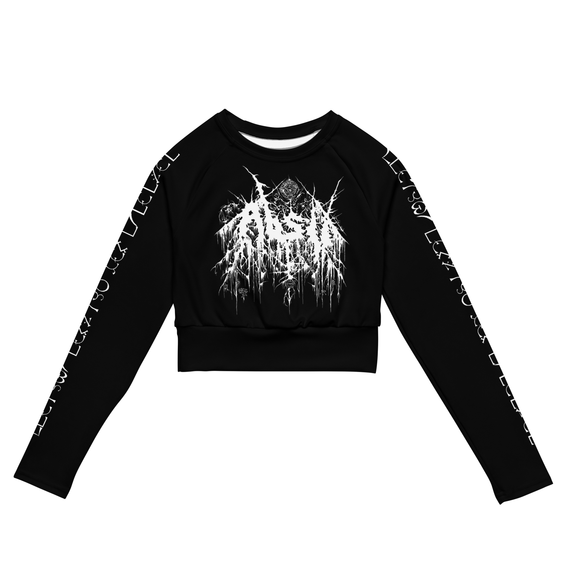 Absu Infinite and Profane Thrones official long sleeve crop top by Metal Mistress