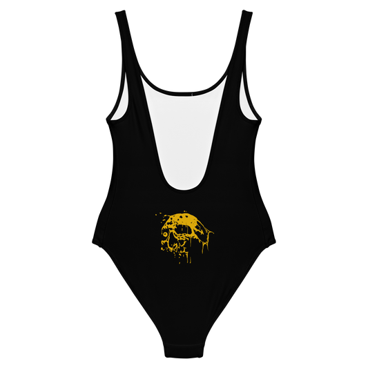 Hellfekted Electric Chair official one-piece swimsuit by Metal Mistress