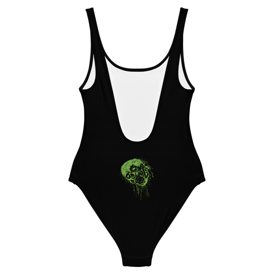 Hellfekted Woe to the Kingdom of Blood official one-piece swimsuit by Metal Mistress