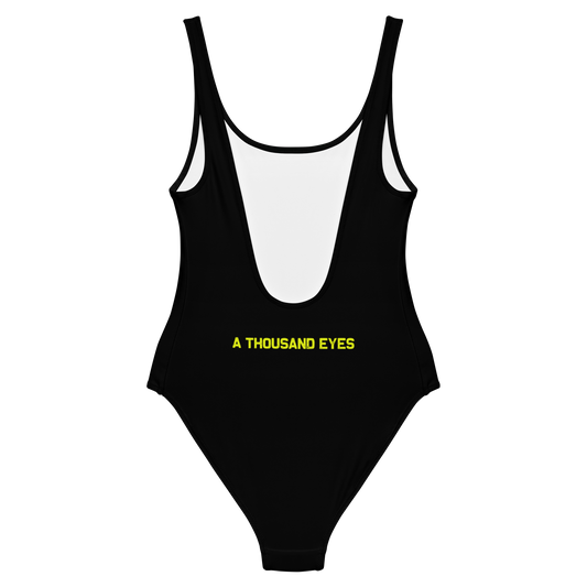 Thrasherwolf A Thousand Eyes official one-piece swimsuit by Metal Mistress