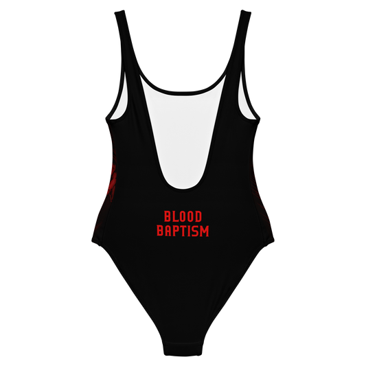 Blacklist (UK) Blood Baptism official one-piece swimsuit by Metal Mistress