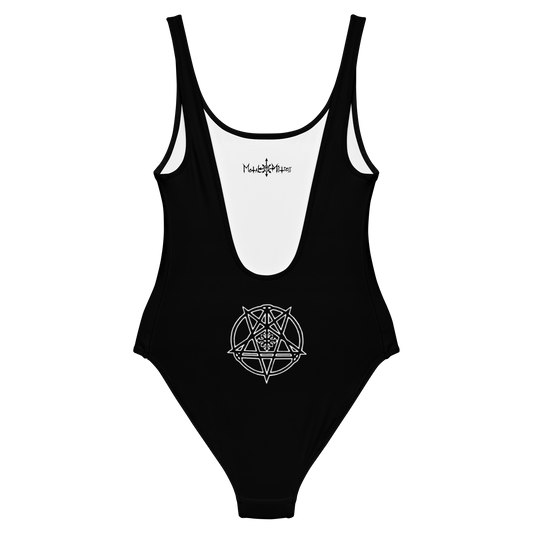 Blasphemy Victory (Son of the Damned) official one piece swimsuit by Metal Mistress