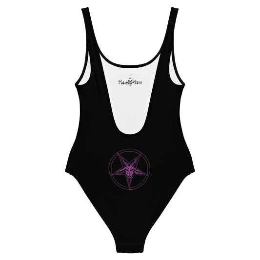 PENTAGRAM Relentless One-Piece Swimsuit (Pink Logo)