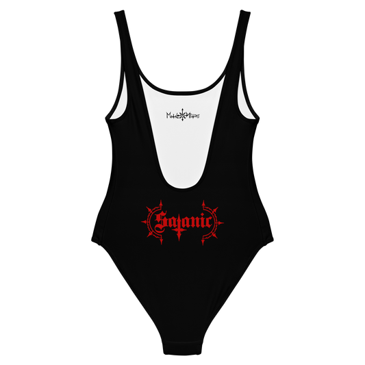 Satanic Architecture of Chaos official one piece swimsuit by Metal Mistress