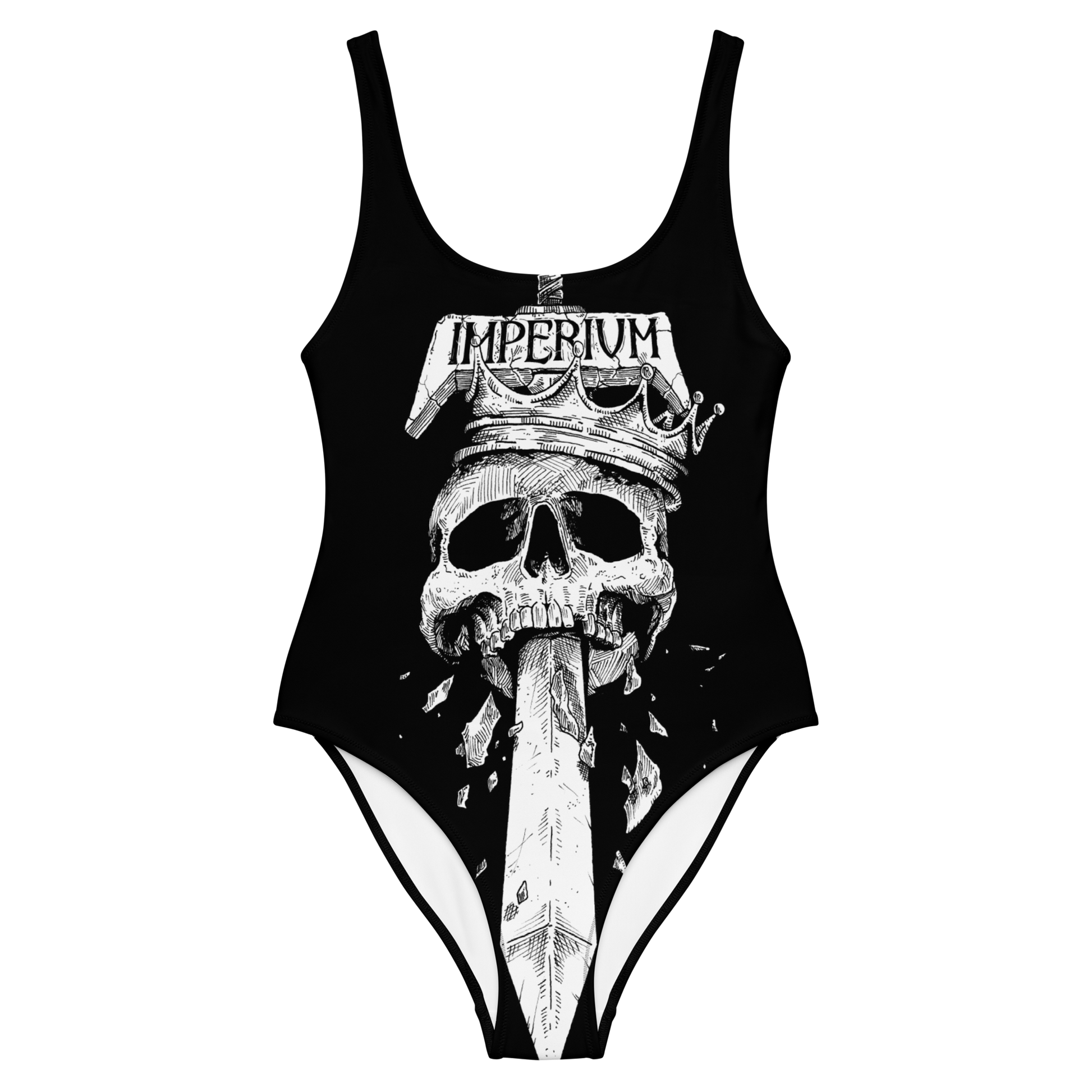 Imperium Sword and Skull official one piece swimsuit by Metal Mistress
