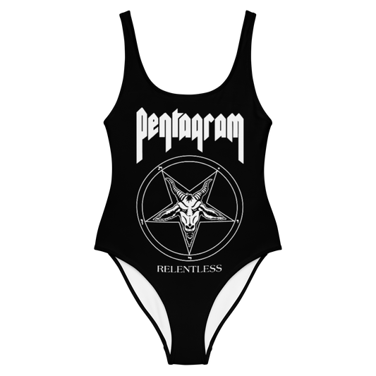 PENTAGRAM Relentless One-Piece Swimsuit (White Pentacle)