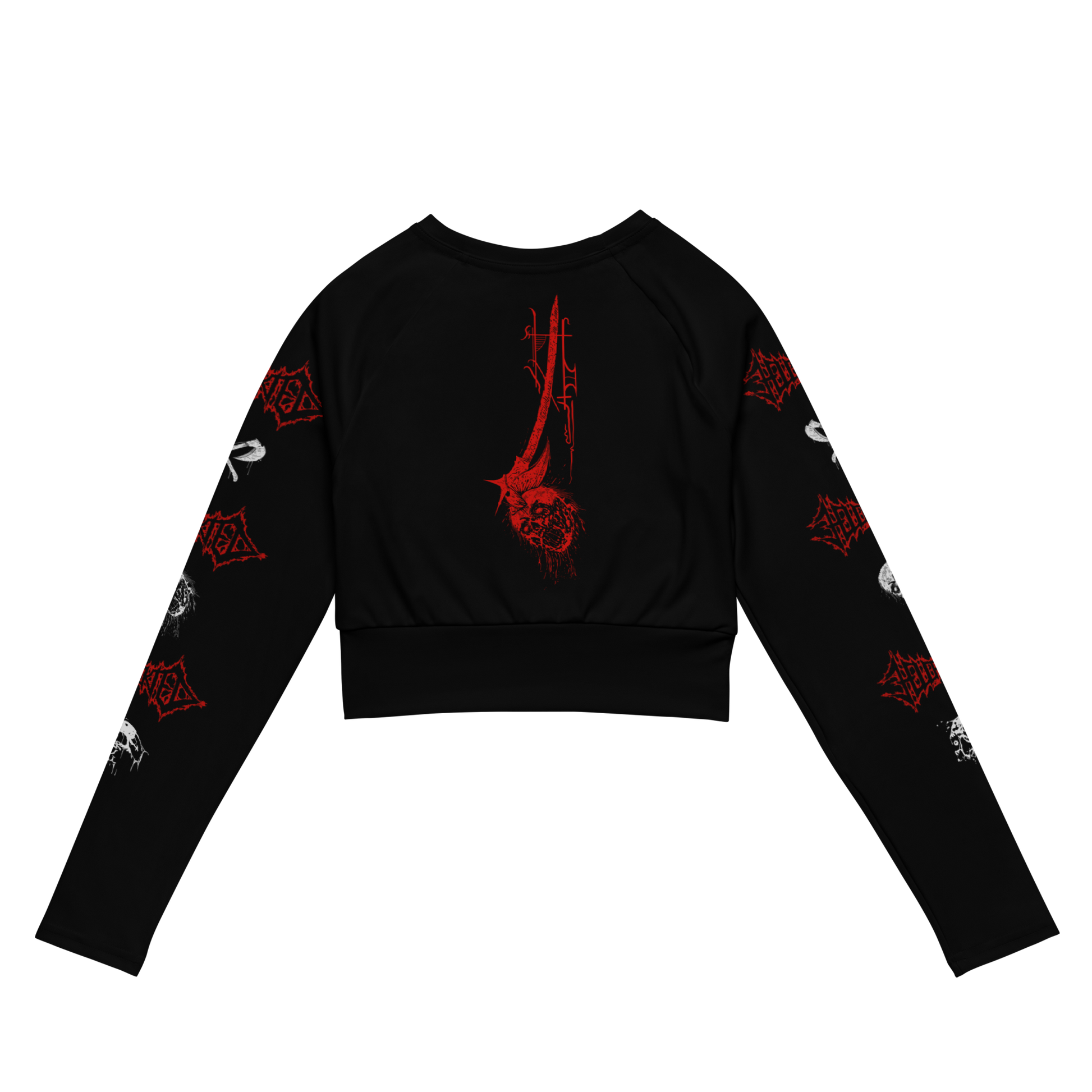 Hellfekted True Fucking Evil official long sleeve crop top by Metal Mistress