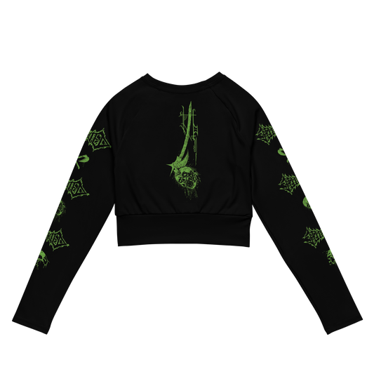 Hellfekted Woe to the Kingdom of Blood official long sleeve crop top by Metal Mistress