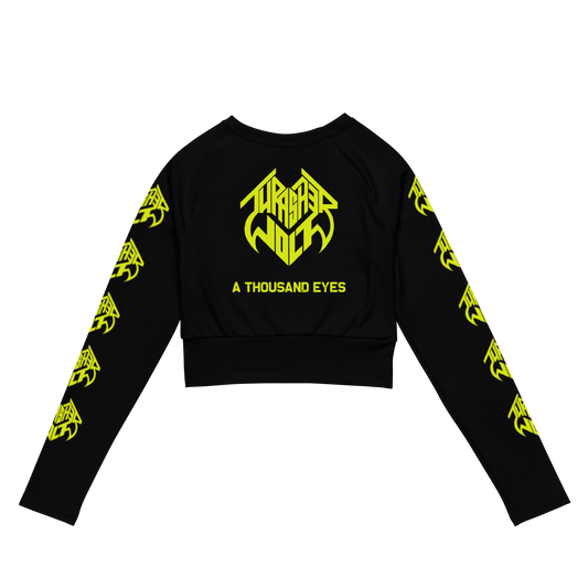 Thrasherwolf A Thousand Eyes official long sleeve crop top by Metal Mistress