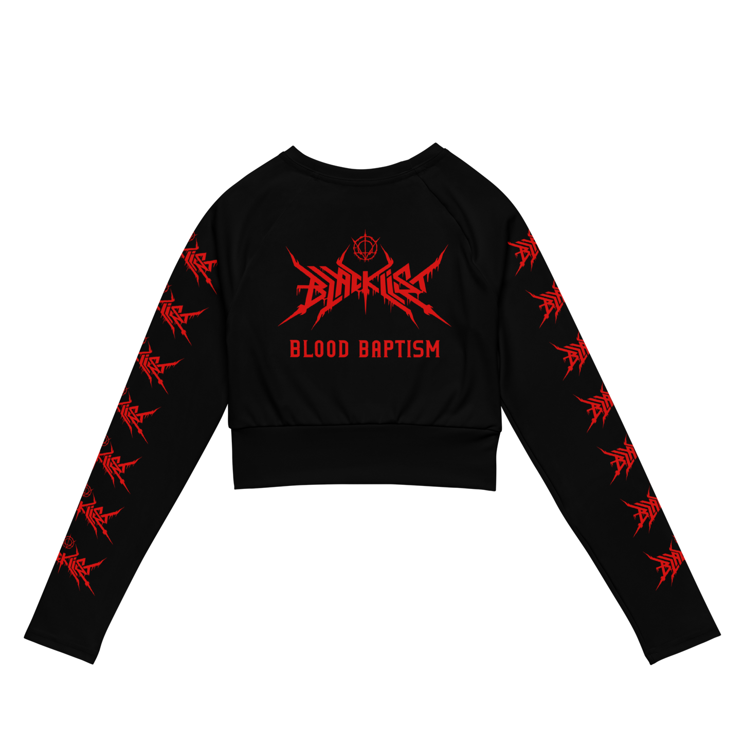 Blacklist (UK) Blood Baptism official long sleeve crop top by Metal Mistress