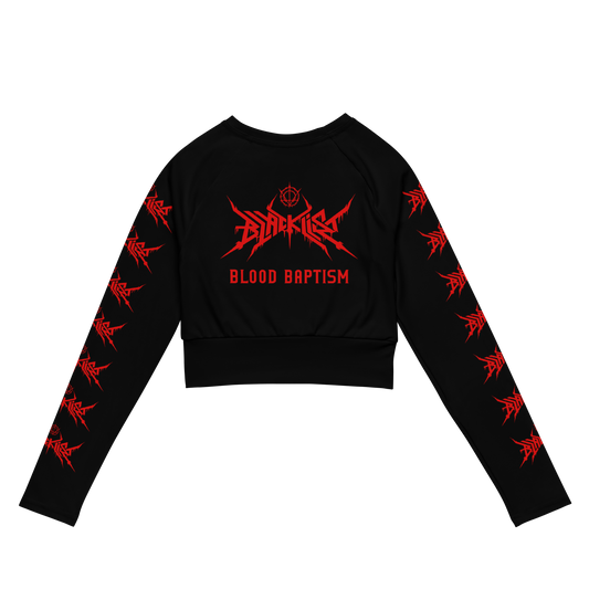 Blacklist (UK) Blood Baptism official long sleeve crop top by Metal Mistress