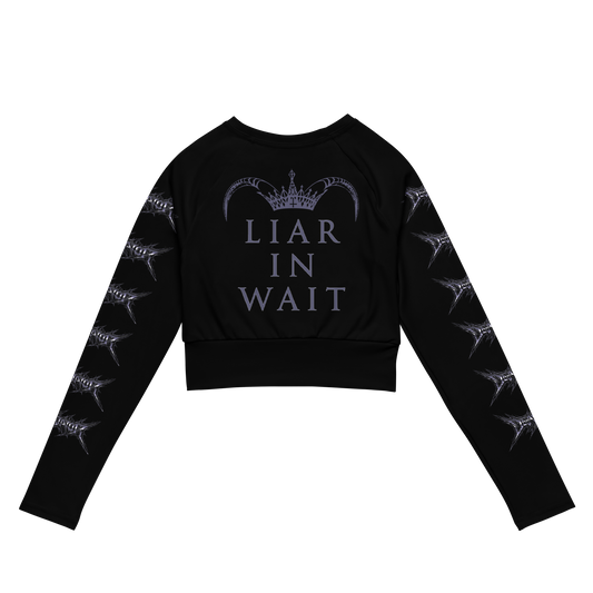 Devastator Liar in Wait official long sleeve crop top by Metal Mistress