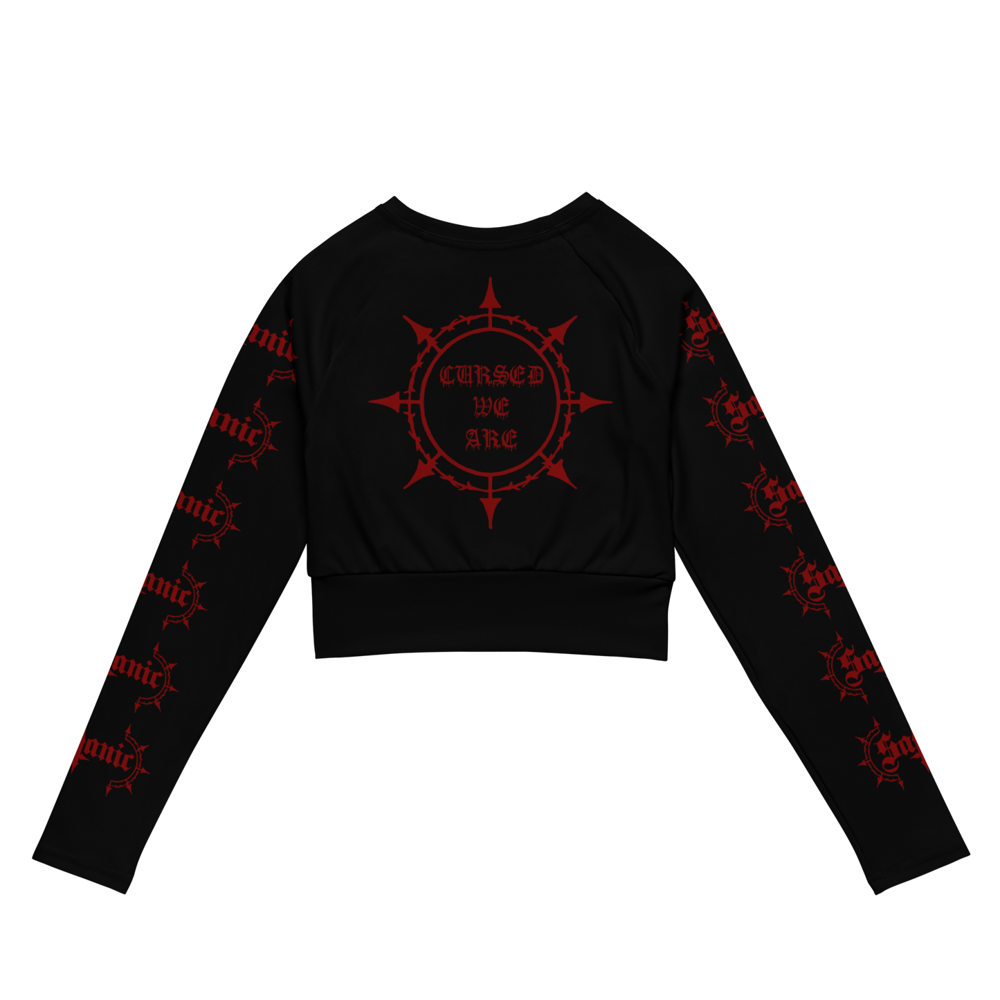 Satanic From Hell official long sleeve crop top by Metal Mistress