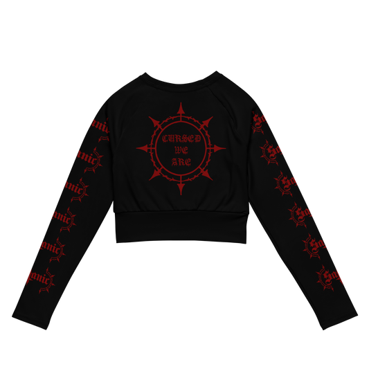 Satanic From Hell official long sleeve crop top by Metal Mistress