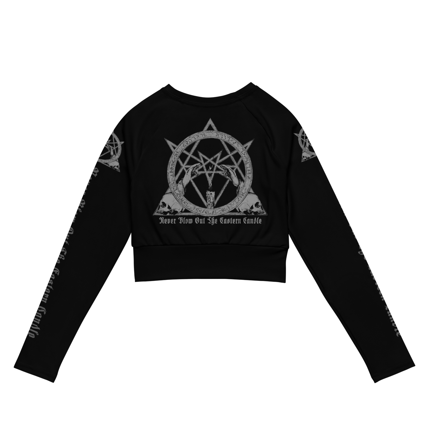 Absu Never Blow Out the Eastern Candle official long sleeve crop top by Metal Mistress