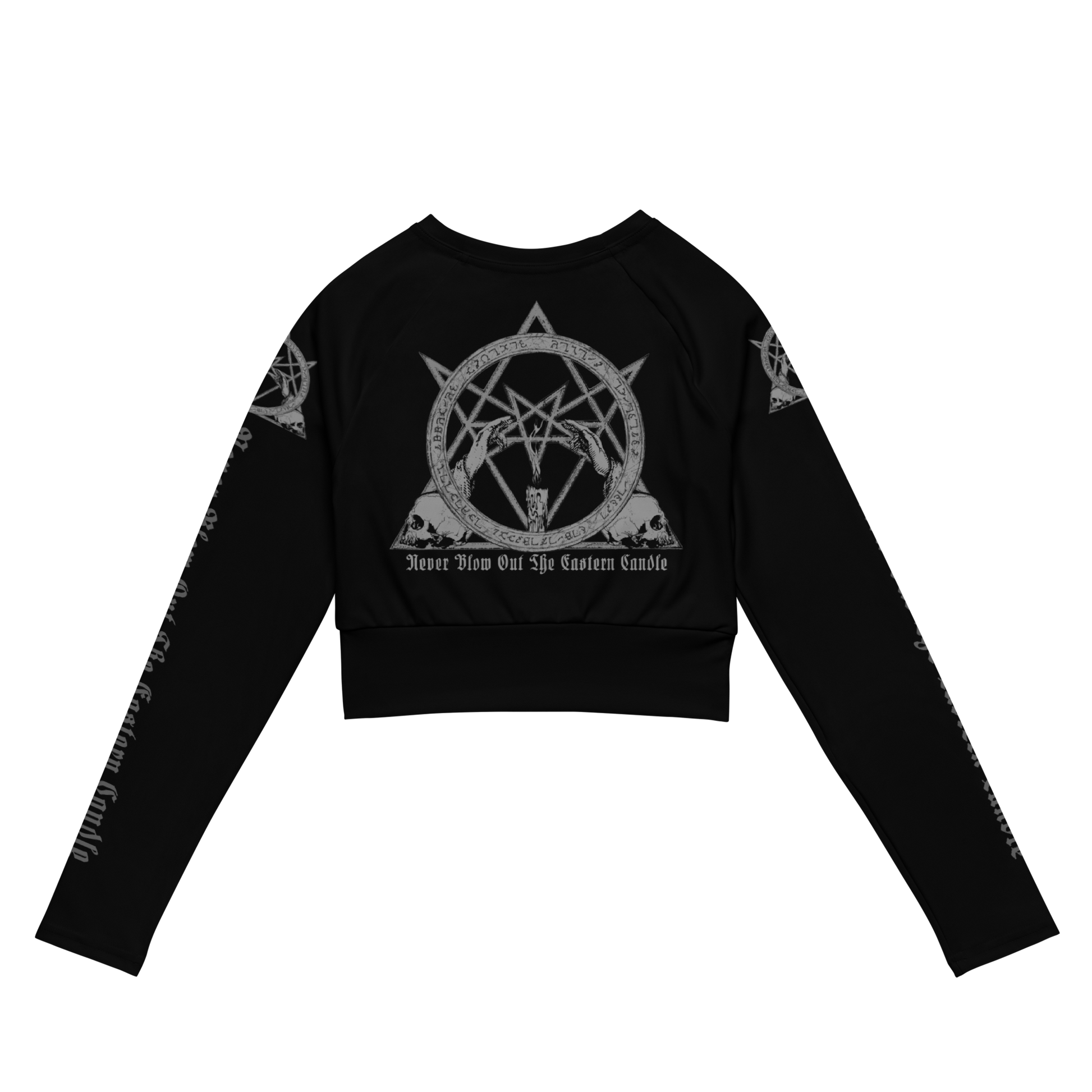 Absu Never Blow Out the Eastern Candle official long sleeve crop top by Metal Mistress