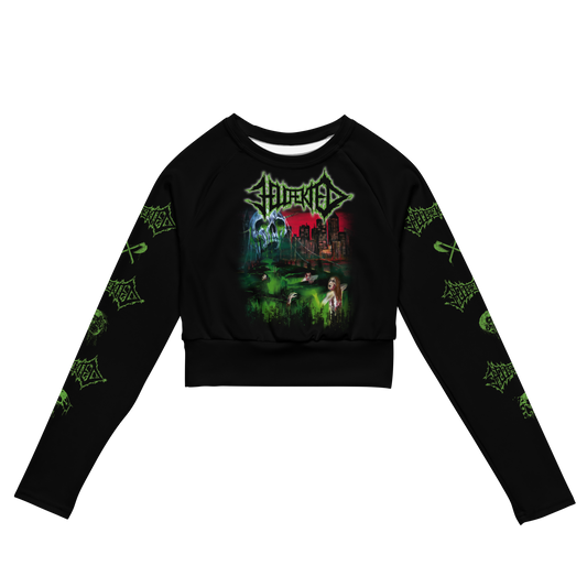 Hellfekted Woe to the Kingdom of Blood official long sleeve crop top by Metal Mistress