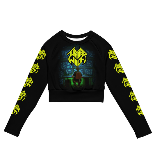 Thrasherwolf A Thousand Eyes official long sleeve crop top by Metal Mistress