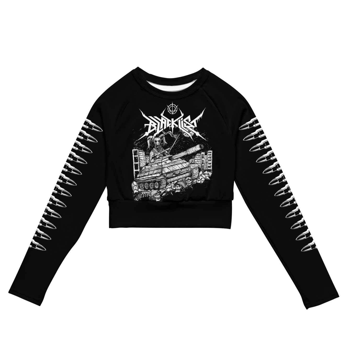 Blacklist (UK) Blood on the Sand official long sleeve crop top by Metal Mistress