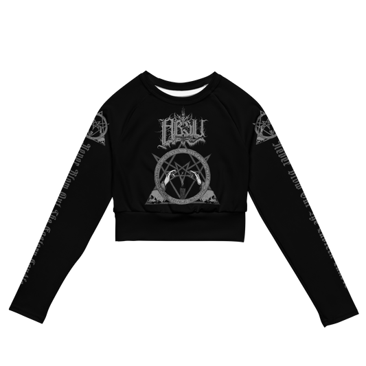 Absu Never Blow Out the Eastern Candle official long sleeve crop top by Metal Mistress