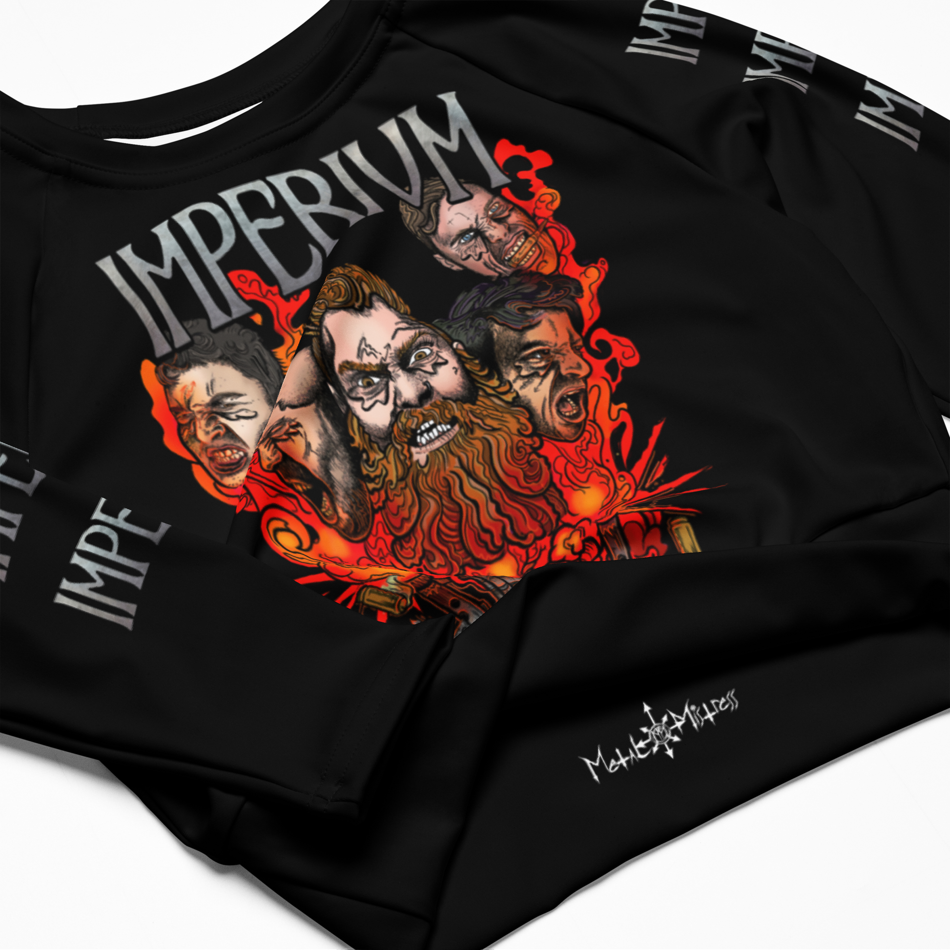 Imperium Iron Thunder official long sleeve crop top by Metal Mistress