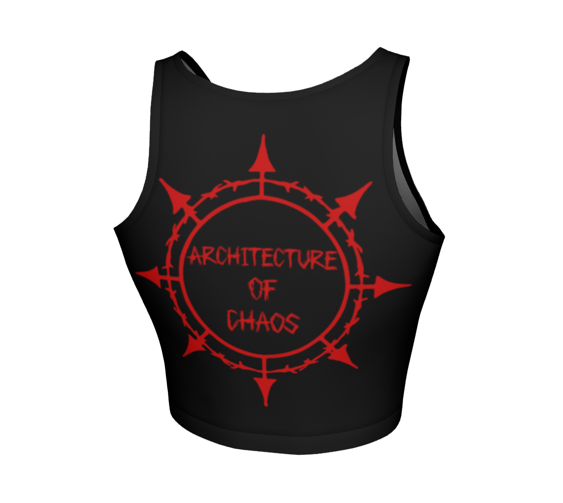 Satanic Architecture of Chaos official fitted crop top by Metal Mistress