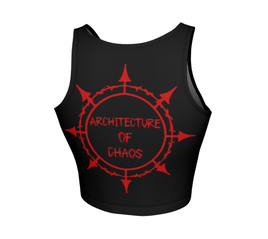 Satanic Architecture of Chaos official fitted crop top by Metal Mistress