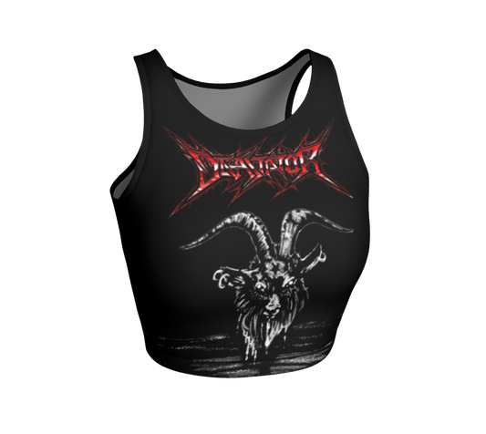 Devastator Baptized in Blasphemy official fitted crop top by Metal Mistress