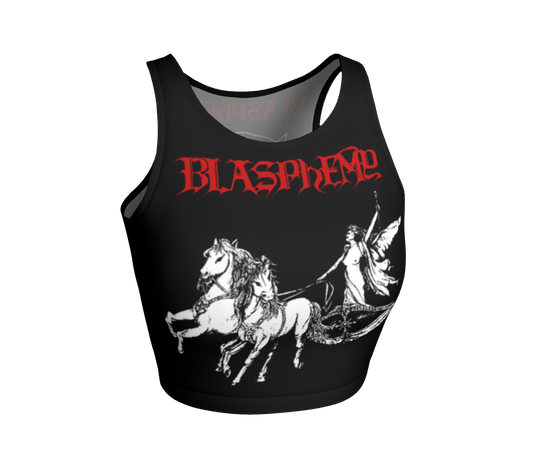 Blasphemy Gods of War official fitted crop top by Metal Mistress