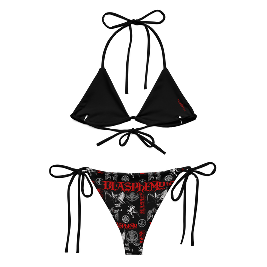 BLASPHEMY Pattern Bikini Swimsuit