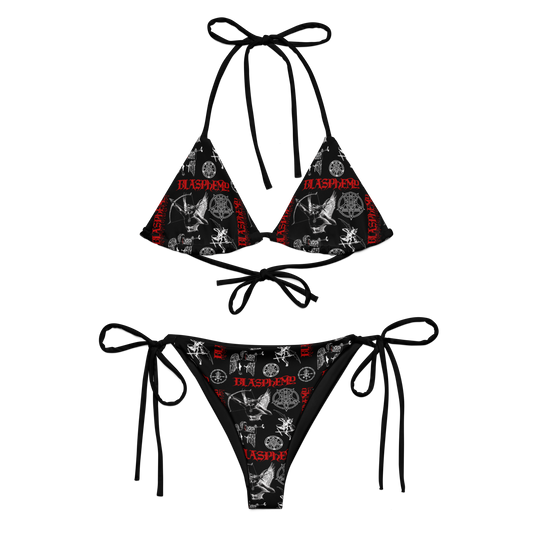 Blasphemy official licensed pattern bikini swimsuit by Metal Mistress